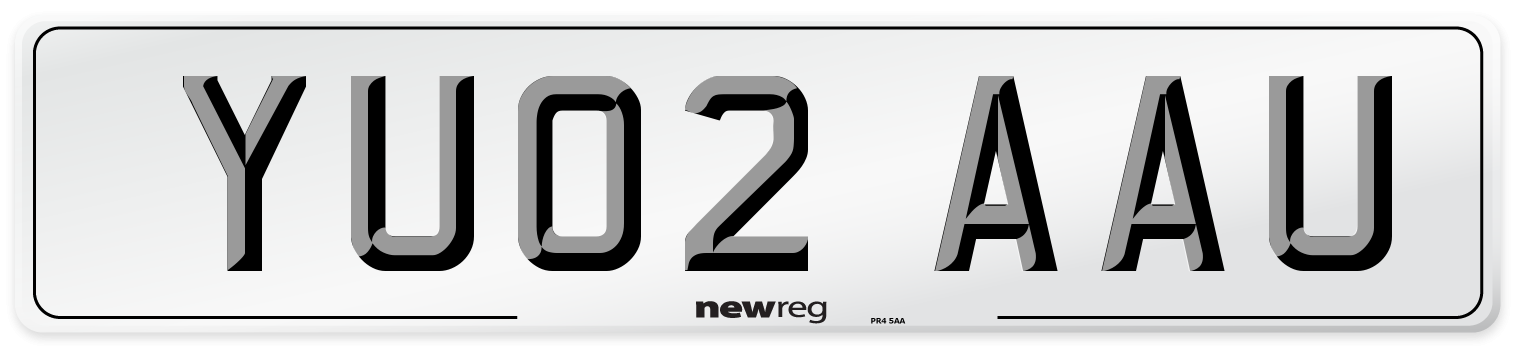 YU02 AAU Number Plate from New Reg